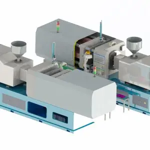 Automatic loading and unloading of robot injection molding machine